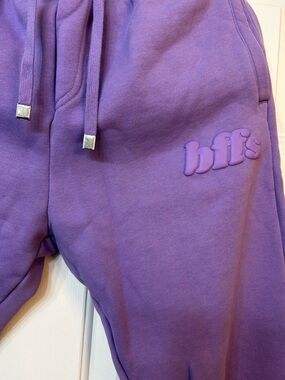 Barstool Sports BFF’s purple puff joggers